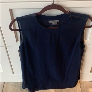 Vince navy sheer tank top